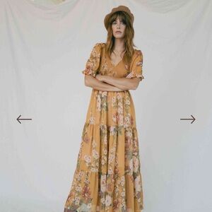 Christy Dawn Brooklyn Dress Mustard Floral